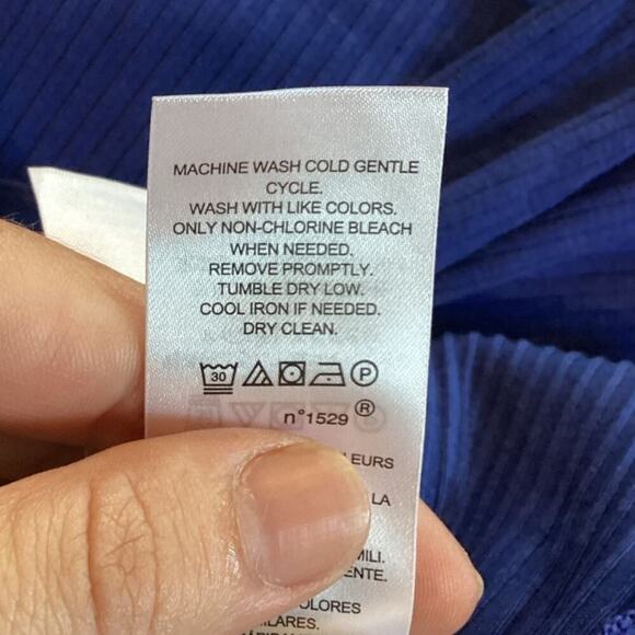 Ralph Lauren Womens Babydoll Top Size Small S Blue Black Label Twisted Front 90s - Picture 9 of 9